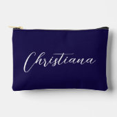Gepersonaliseerde Elegante Script Typografie Navy Etui (Voorkant)