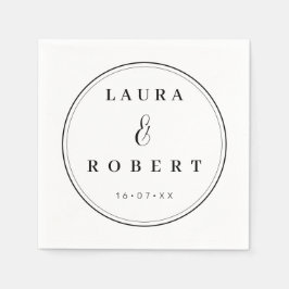 Gepersonaliseerde Elegante Stijlvolle Moderne Eenv Servet