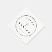 Gepersonaliseerde Elegante Stijlvolle Moderne Eenv Servet (Hoek)