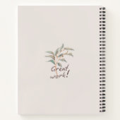 Gepersonaliseerde elegante stijlvolle waterverf pl notitieboek (Achterkant)