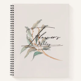 Gepersonaliseerde elegante stijlvolle waterverf pl notitieboek
