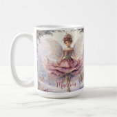 Gepersonaliseerde Elegante Sugarplum Fairy Kerstmi Koffiemok (Links)