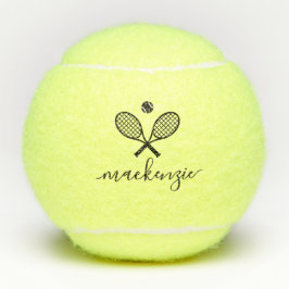 Gepersonaliseerde elegante tekst van het Manuscrip Tennisballen
