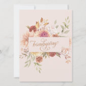 Gepersonaliseerde elegante Thanksgiving vermakelij Kaart (Achterkant)