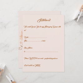 Gepersonaliseerde elegante Thanksgiving vermakelij Kaart