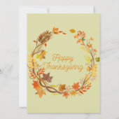 Gepersonaliseerde elegante Thanksgiving vermakelij Kaart (Achterkant)