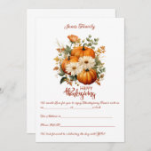 Gepersonaliseerde elegante Thanksgiving vermakelij Kaart (Voorkant / Achterkant)
