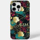 Gepersonaliseerde Elegante Vetgedrukte Bloemen met Case-Mate iPhone Case (Achterkant)
