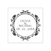 GEPERSONALISEERDE ELEGANTE VINTAGE BRUILOFT DATUM  RUBBERSTEMPEL (Afrduk)