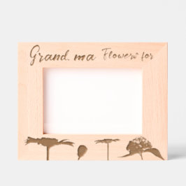 Gepersonaliseerde elegante voorjaarsbloemen gegraveerde lijstjes