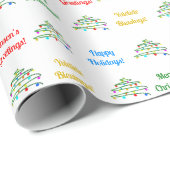 Gepersonaliseerde Elegante "Vrolijk Kerstfeest" & Cadeaupapier (Rol Hoek)