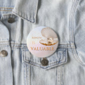 Gepersonaliseerde Elegante Waardevolle Parel Affir Ronde Button 7,6 Cm (In situ)