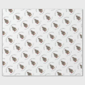 Gepersonaliseerde Elegante Waterverf Kerstboom Cadeaupapier (Vlak)