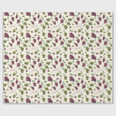 Gepersonaliseerde Elegante Wijndruiven Unieke Wate Cadeaupapier (Vlak)