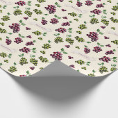 Gepersonaliseerde Elegante Wijndruiven Unieke Wate Cadeaupapier (Hoek)