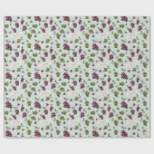 Gepersonaliseerde Elegante Wijndruiven Wijze Water Cadeaupapier (Vlak)