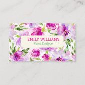 Gepersonaliseerde Elegante Wildflower Bloemen Visitekaartje (Voorkant)