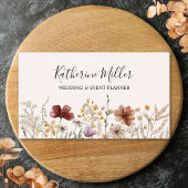 Gepersonaliseerde Elegante  Wildflower Bloemen Visitekaartje