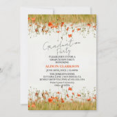 Gepersonaliseerde Elegante Wildflower Graduation P Kaart (Voorkant)