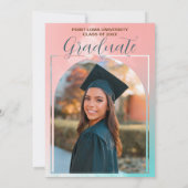 Gepersonaliseerde Elegante Wildflower Graduation P Kaart (Achterkant)