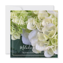 Gepersonaliseerde Elegante Witte Hortensia Dank u