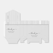 Gepersonaliseerde Elegante Zilveren Witte Mini Fav Bedankdoosjes (Uitgevouwen)