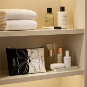 Gepersonaliseerde, elegante zwart-witte bloemsierk etui