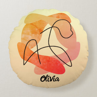 Gepersonaliseerde elegantie en essentie van een vr rond kussen