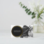 Gepersonaliseerde Elegantie zwart-wit foto Visitekaartje (Staand voorkant)