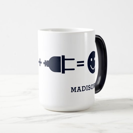 Gepersonaliseerde elektrische fiets maakt me blij  magische mok (Voorkant rechts)