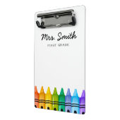 Gepersonaliseerde Elementaire Naam van de Leraar Mini Klembord (Angled2)