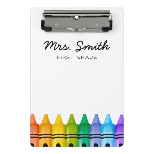 Gepersonaliseerde Elementaire Naam van de Leraar Mini Klembord (Voorkant)
