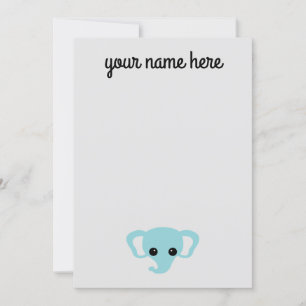 Gepersonaliseerde Elephant Kinder briefkaarten