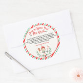 Gepersonaliseerde Elf Hot Chocolate Bomb Arrival G Ronde Sticker (Envelop)