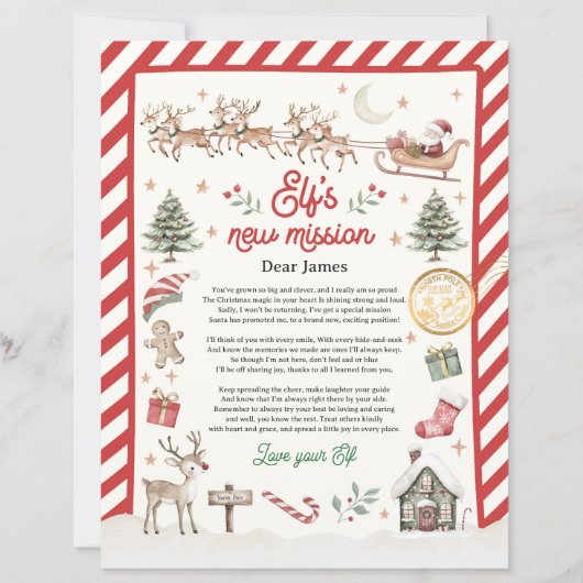Gepersonaliseerde Elf Pensioenbrief Afscheid Elf (Voorkant)