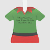 Gepersonaliseerde Elf Santa's Helper kerstversieri Ornament (achterkant)
