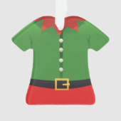 Gepersonaliseerde Elf Santa's Helper kerstversieri Ornament (voorkant)