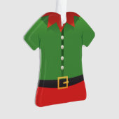 Gepersonaliseerde Elf Santa's Helper kerstversieri Ornament (voorkant)