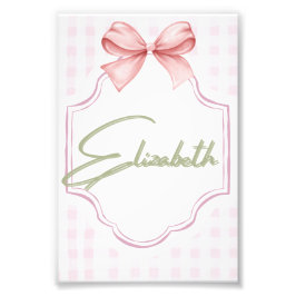 Gepersonaliseerde Elizabeth Baby Girl Nursery Ging Foto Afdruk
