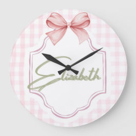Gepersonaliseerde Elizabeth Baby Girl Nursery Ging Grote Klok