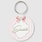 Gepersonaliseerde Elizabeth Baby Girl Nursery Ging Sleutelhanger (Voorkant)