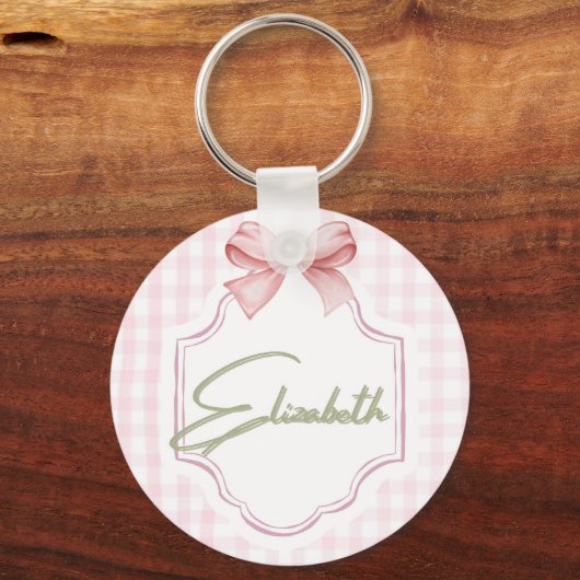 Gepersonaliseerde Elizabeth Baby Girl Nursery Ging Sleutelhanger (Voorkant)