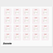 Gepersonaliseerde Elizabeth Baby Girl Nursery Ging Vierkante Sticker (Vel)