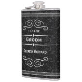 Gepersonaliseerde Elke Kleur  Bruidegom Trouwdatum Heupfles (Links)