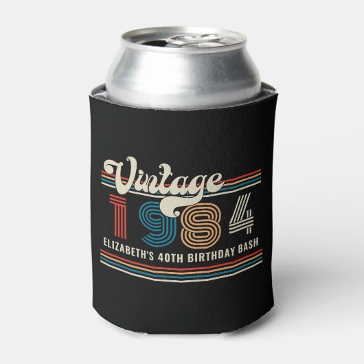 Gepersonaliseerde elke leeftijd  aangepaste foto V Blikjeskoeler (Blikje Voorkant)