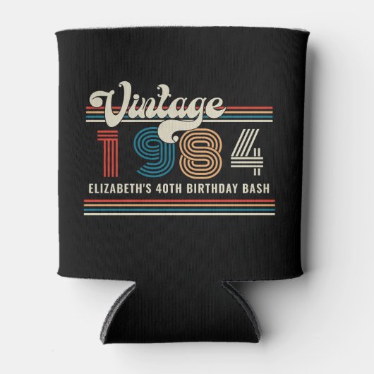 Gepersonaliseerde elke leeftijd  aangepaste foto V Blikjeskoeler (Voorkant)