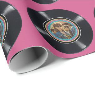 Gepersonaliseerde elke leeftijd  aangepaste foto V Cadeaupapier