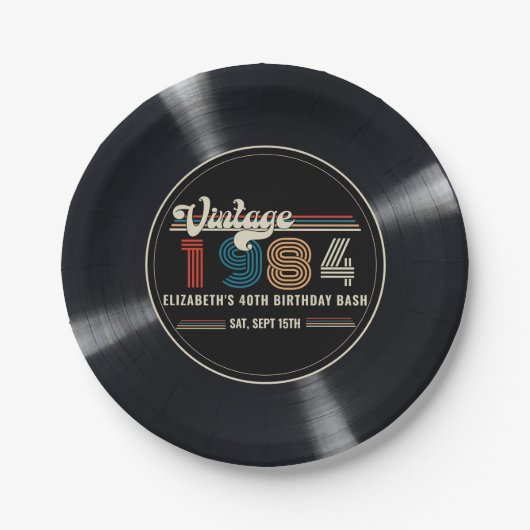 Gepersonaliseerde elke leeftijd  aangepaste foto V Papieren Bordje (Voorkant)