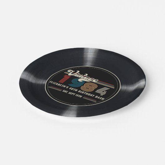 Gepersonaliseerde elke leeftijd  aangepaste foto V Papieren Bordje (Gekanteld)