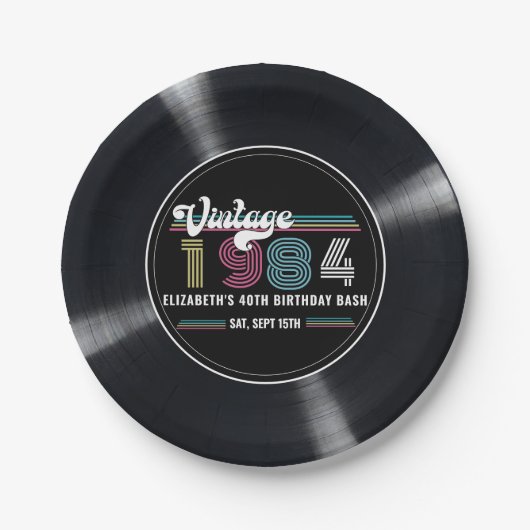 Gepersonaliseerde elke leeftijd  aangepaste foto V Papieren Bordje (Voorkant)